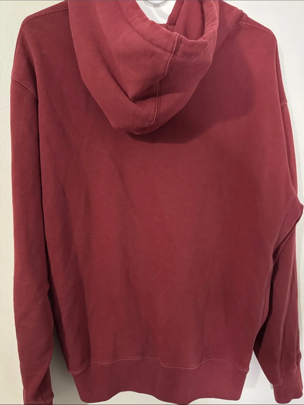J. Crew Men's Medium Burgundy Crewneck Pullover Hoodie